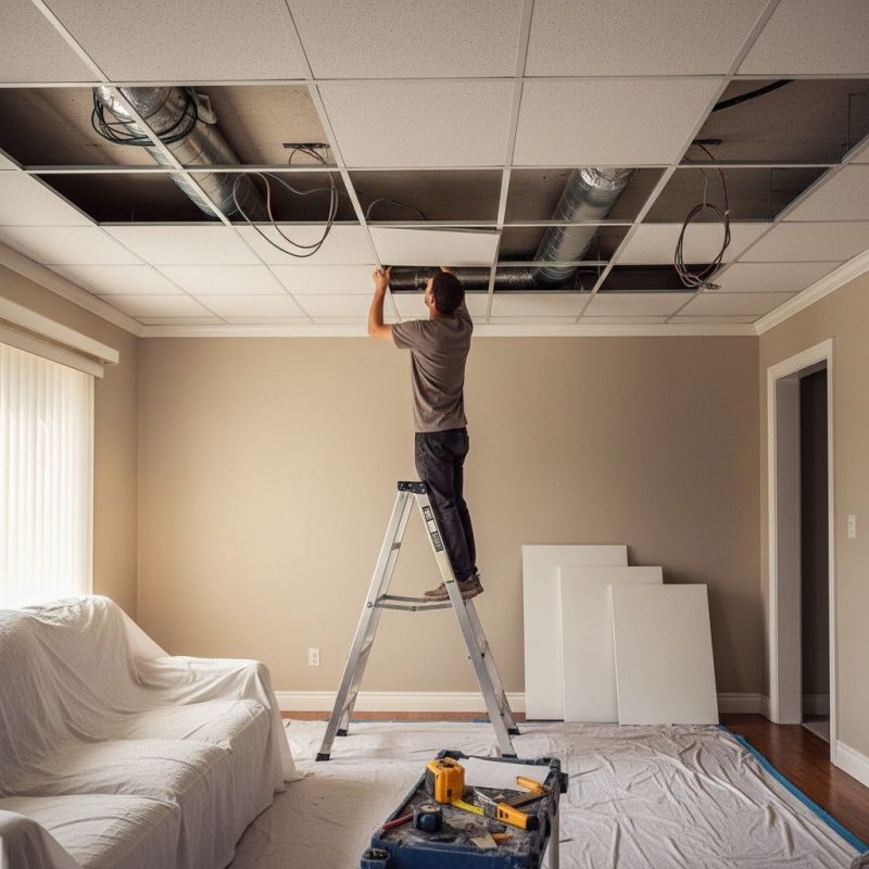 Local Drop Ceiling Service pros at work